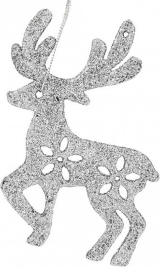 Набор новогодних елочных украшений с блёстками «Олень»
