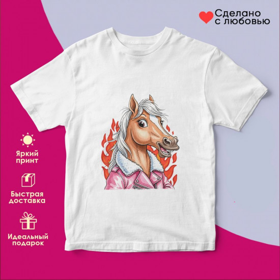 Футболка с принтом «Квин! Красивая кобылка»