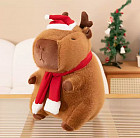 Мягкая игрушка-антистресс «Новогодний капибара оленёнок»