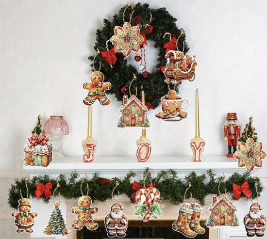 Набор елочных украшений «Пряничный домик»