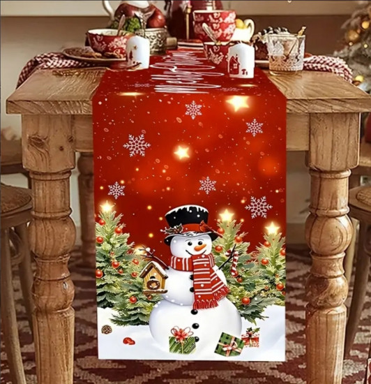 Новогодняя дорожка на стол «Рождественская елка»