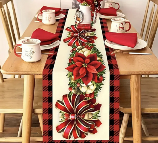 Новогодняя дорожка для стола «Рождественская звезда»