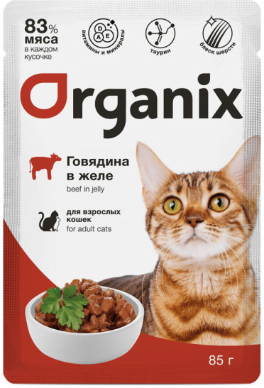 Корм для взрослых кошек «Говядина в желе»