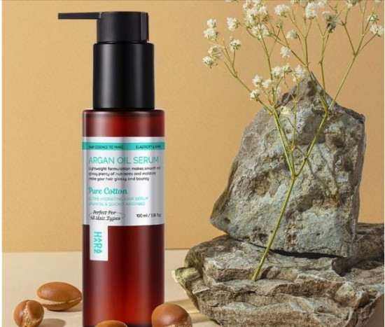 Cыворотка для волос с аргановым маслом и свежим ароматом хлопка «Argan Oil Serum Pure Cotton»