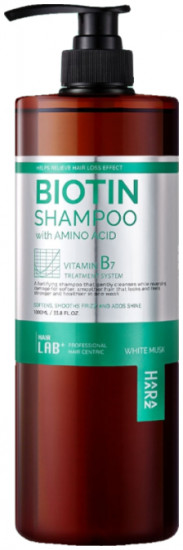 Шампунь для укрепления волос и стимуляции роста «Biotin Shampoo With Amino Acid White Musk»