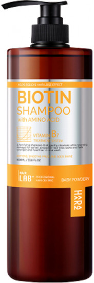 Шампунь с биотином для укрепления волос «Biotin Shampoo With Amino Acid Baby Powdery»