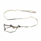 Комплект «Клетка» двуслойный (поводок 120 х 1 см, шлейка 28-40 х 1 см), бежевый