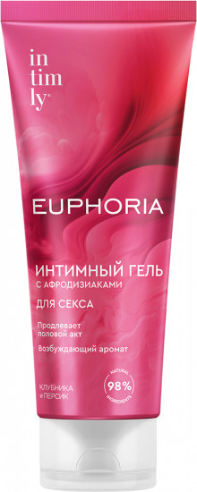 Гель интимный с афродизиаками «Euphoria. Клубника и персик»