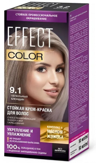Крем-краска для волос, оттенок 9.1 Пепельный блондин