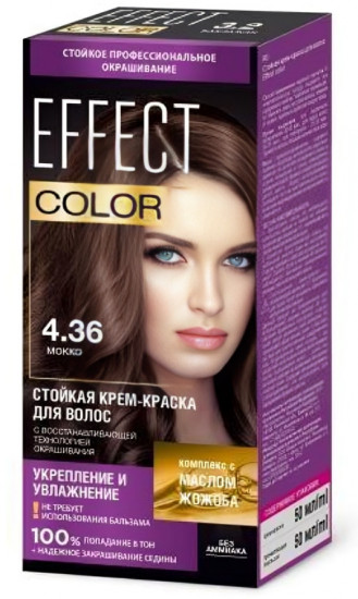 Крем-краска для волос, оттенок 4.36 Мокко