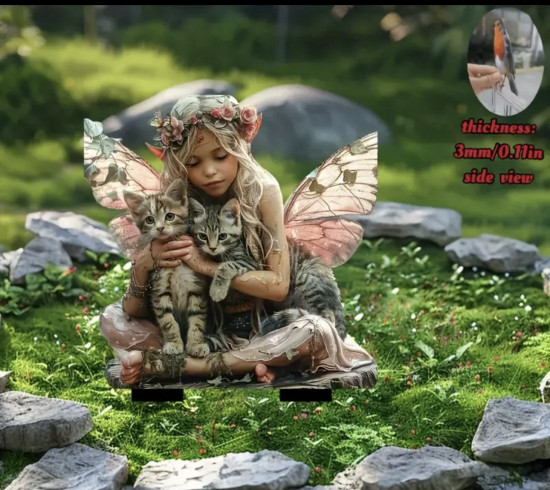 Акриловая фигурка «Фея с котятами»