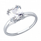 Кольцо из серебра с фианитами