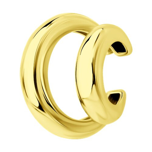 Серьга-кафф из золочёного серебра