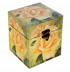 Шкатулка «Жёлтая роза» квадратная