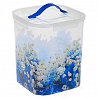 Контейнер для хранения «Голубые цветы», 10 л