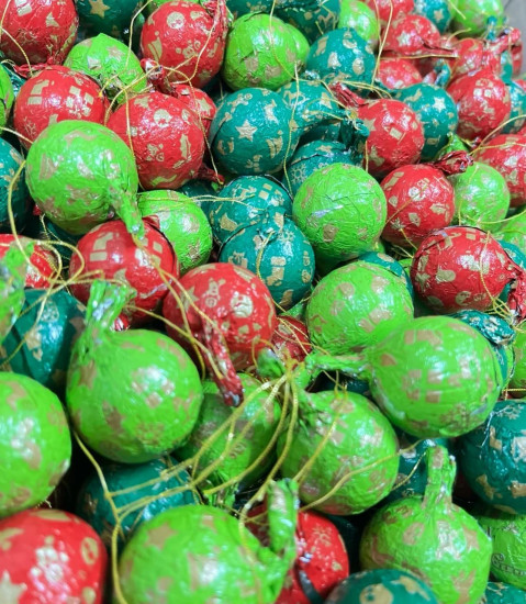 Шоколадные конфеты на ёлку «Шарики Разноцветные»