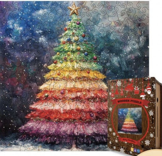 Пазл деревянный контурный «Елочка»