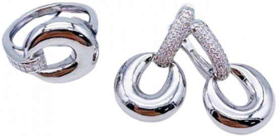 Комплект украшений для женщин с кристаллом