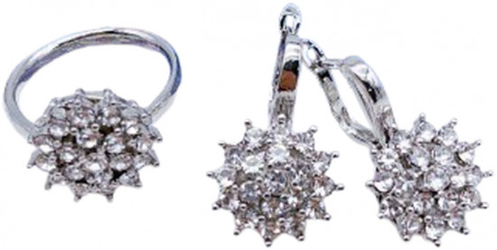 Комплект украшений для женщин с кристаллом