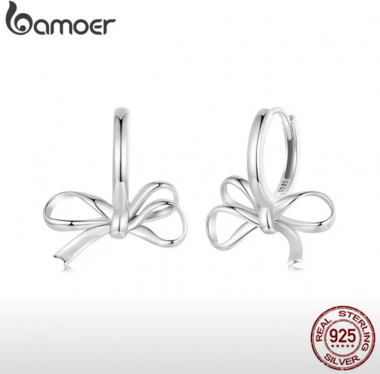 Серьги из серебра «Бант»