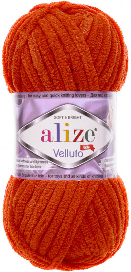 Пряжа для вязания «Velluto», цвет 36 Красный кирпич