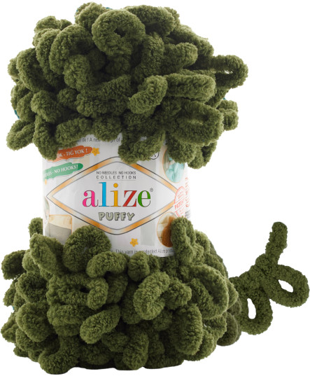 Пряжа для вязания «Puffy», цвет 620 Лесной зеленый