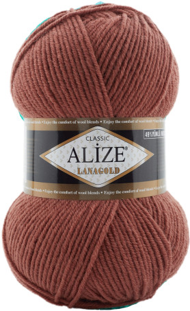 Пряжа для вязания «Lanagold», цвет 565 Коричнево-красный