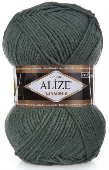 Пряжа для вязания «Lanagold», цвет 180 Серебряная сосна