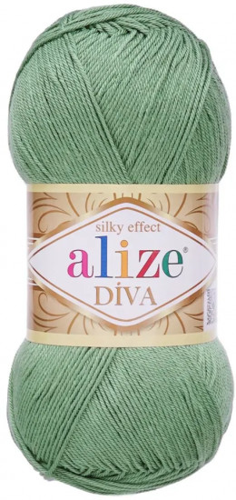 Пряжа для вязания «Diva», цвет 852 Зелёный