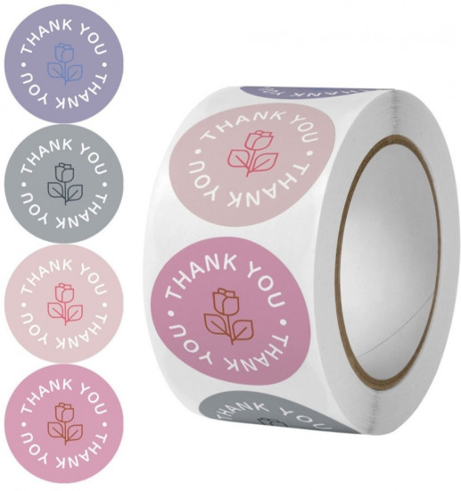 Наклейки в рулоне «Спасибо»