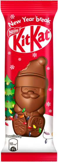 Шоколад молочный с какао, хрустящими хлопьями, бисквитной пудрой и вафельными кусочками «New Year break»