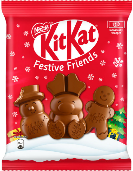 Шоколад молочный с какао, хрустящими хлопьями, бисквитной пудрой и вафельными кусочками «Festive Friends»