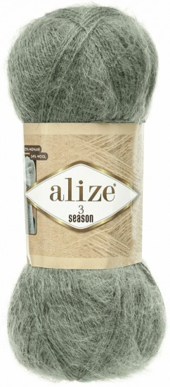 Пряжа для вязания «3 Season», цвет 180 Серо-зеленый
