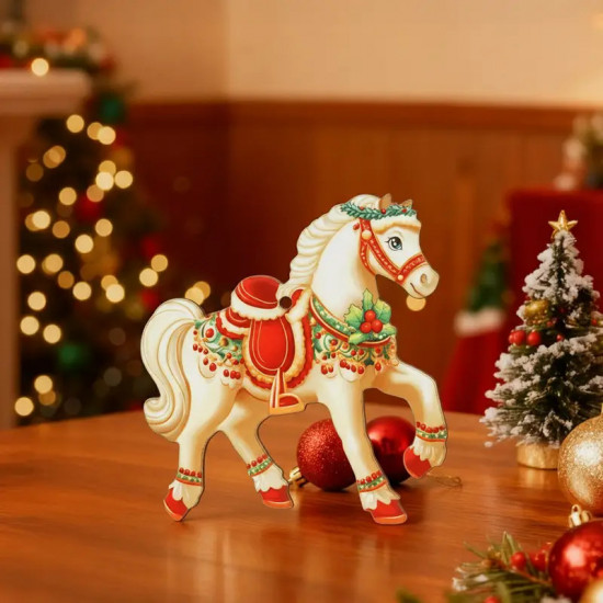 Ёлочная деревянная игрушка «Лошадка»