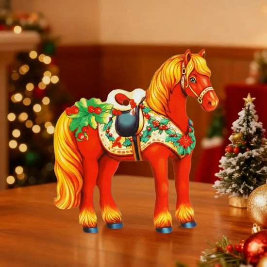 Ёлочная деревянная игрушка «Лошадка»