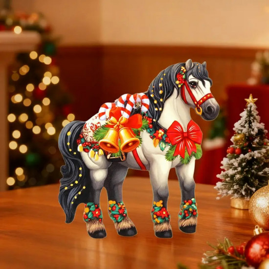 Ёлочная деревянная игрушка «Лошадка»