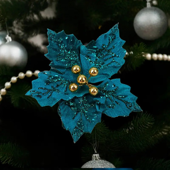 Ёлочное украшение на клипсе «Цветок»