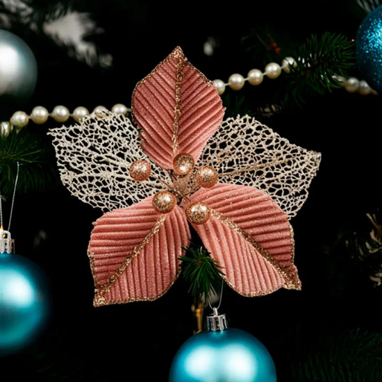 Ёлочное украшение на клипсе «Цветок»