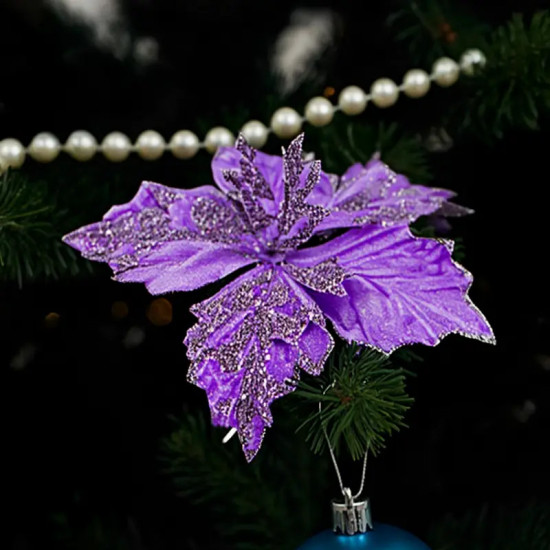 Ёлочное украшение на клипсе «Цветок»