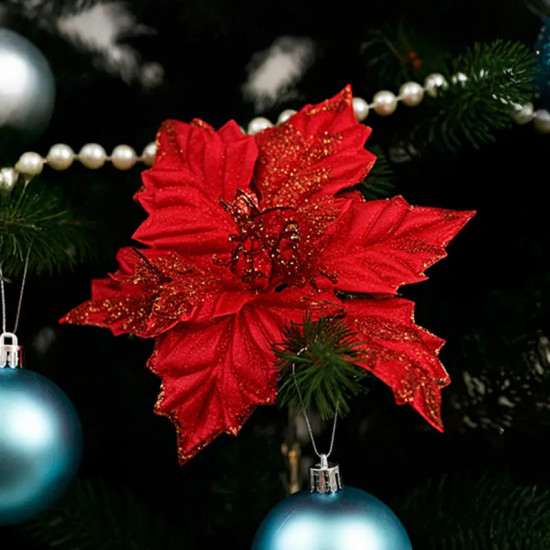 Ёлочное украшение на клипсе «Цветок»