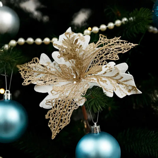 Ёлочное украшение на клипсе «Цветок»