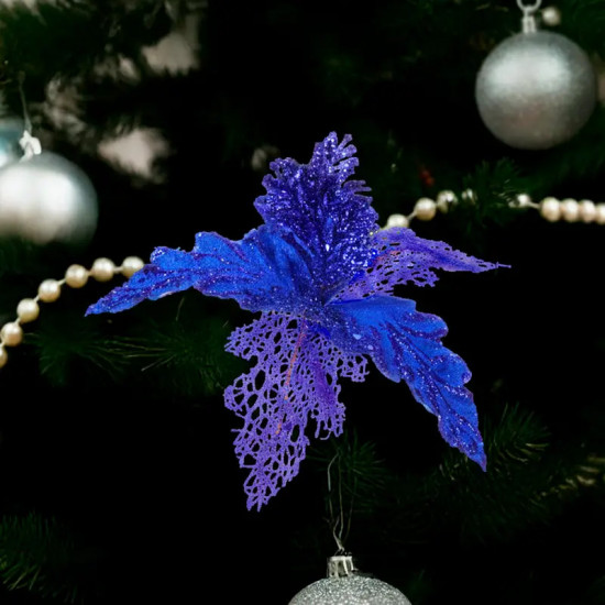 Ёлочное украшение на клипсе «Цветок»