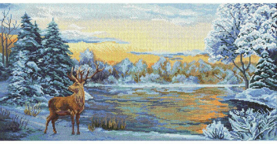 Набор для вышивания «Зимнее озеро»