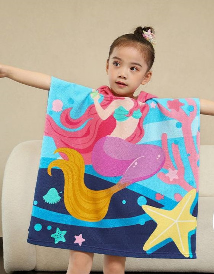 Полотенце-пончо детское