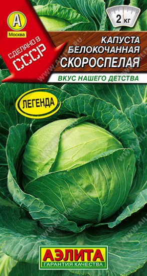 Семена капусты белокочанной «Скороспелая»