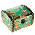 Шкатулка дерево «Обезьянки» 15 х 13,5 х 9 см