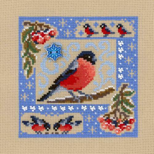 Набор для вышивания с бисером «Зимняя композиция»