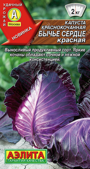 Семена капусты краснокочанной «Бычье сердце красное»