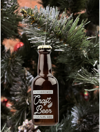 Игрушка ёлочная «Бутылка крафтового»