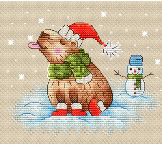 Набор для вышивания «Прогулка на морозе»